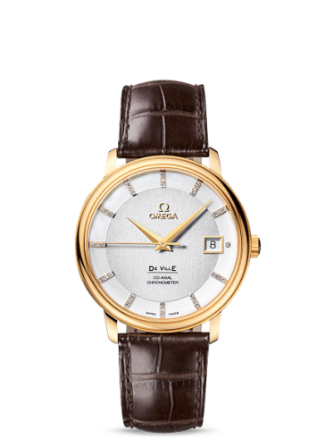 Omega De Ville Prestige Co-Axial 36.5 Yellow Gold / Silver